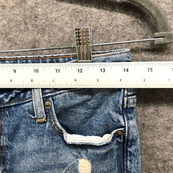 Gap Girls Size 12 Plus Girlfriend Jeans Distressed Medium Wash Blue Stretch - Picture 6 of 11